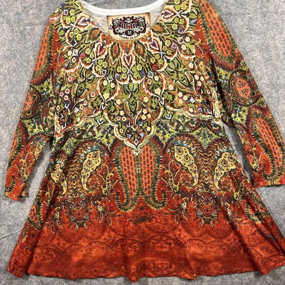 Amma Design Long Sleeve Tunic-Size Medium‎ -Colorful-Boho - Picture 3 of 8